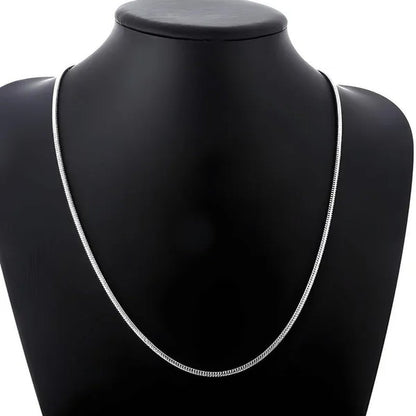 Stacked Jewelry 1Mm Snake Chain Gold Plated 925 Sterling Silver Necklace for Women - WORLD TIME VISITS