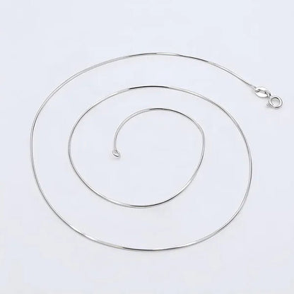 Stacked Jewelry 1Mm Snake Chain Gold Plated 925 Sterling Silver Necklace for Women