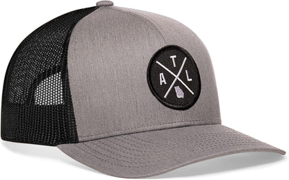 State City Trucker Hat for Men & Women, Adjustable Baseball Hat, Mesh Snapback, Sturdy Outdoor Black Golf Hat - WORLD TIME VISITS