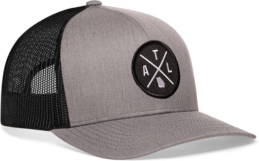State City Trucker Hat for Men & Women, Adjustable Baseball Hat, Mesh Snapback, Sturdy Outdoor Black Golf Hat - WORLD TIME VISITS