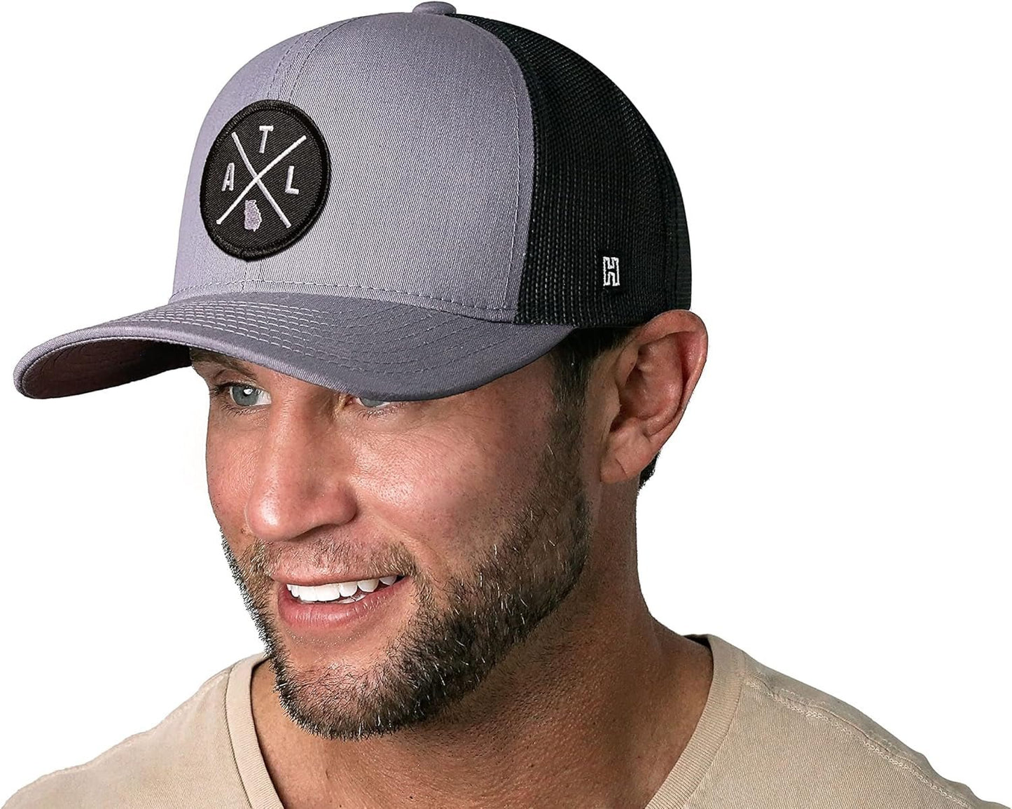State City Trucker Hat for Men & Women, Adjustable Baseball Hat, Mesh Snapback, Sturdy Outdoor Black Golf Hat