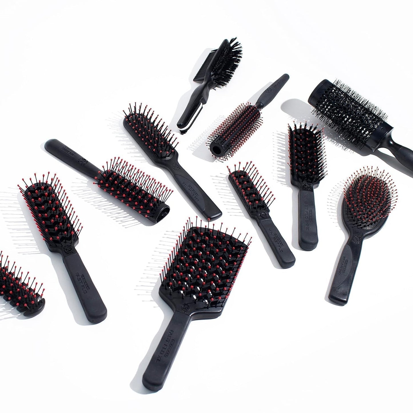 Static Free Fast Flo Flex Vent Hair Brush - Quick Drying, Detangling, and Styling - Anti-Static Bristles for Frizz-Free Blowouts, Ideal for All Hair Types