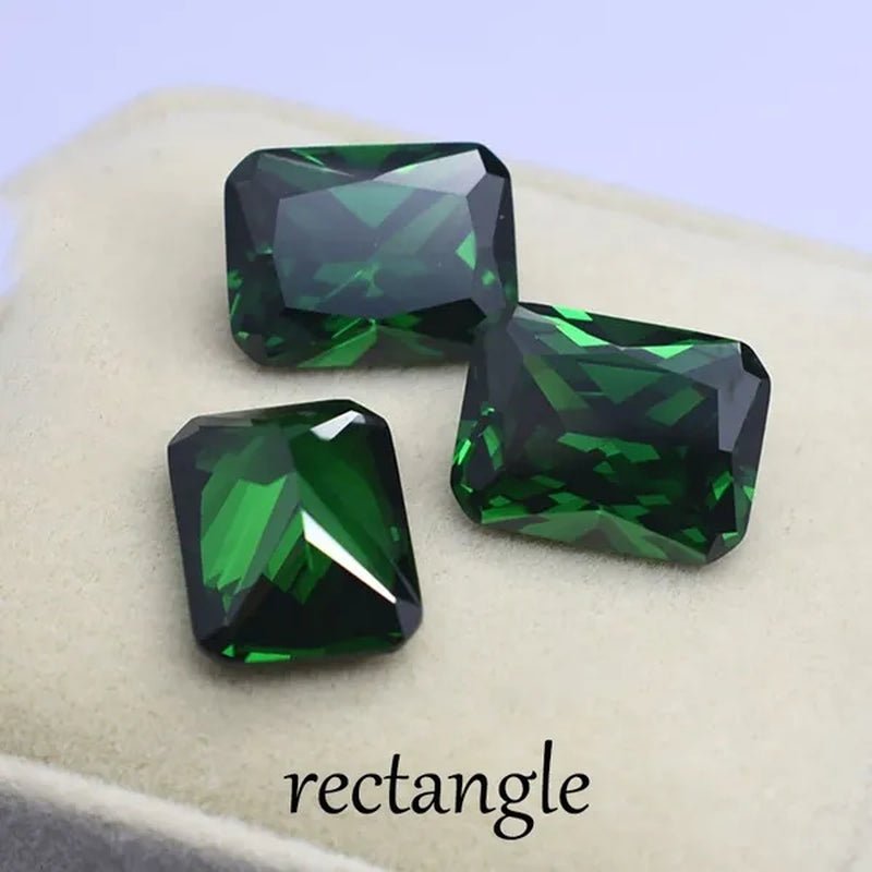 Stone of Life 3A Colombia Emerald Corundum Spinel Various Shapes Mosaic Jewelry Diy Green Gem AAA 5-7MM