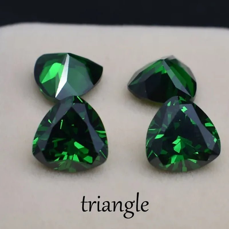 Stone of Life 3A Colombia Emerald Corundum Spinel Various Shapes Mosaic Jewelry Diy Green Gem AAA 5 - 7MM - WORLD TIME VISITS