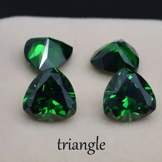 Stone of Life 3A Colombia Emerald Corundum Spinel Various Shapes Mosaic Jewelry Diy Green Gem AAA 5 - 7MM - WORLD TIME VISITS