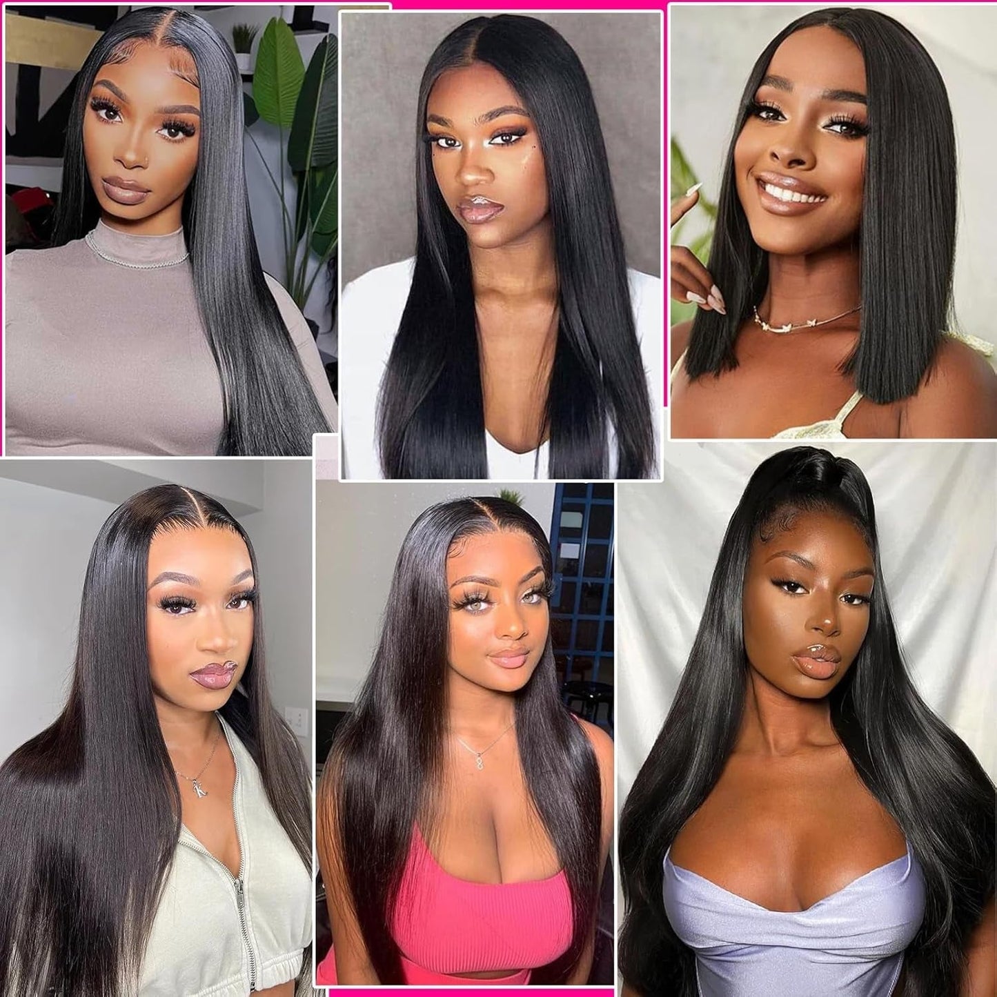 Straight 4 Bundles Human Hair 20 22 24 26 Inch 100% Unpro Cessed Brazilian Virgin Human Hair Bundles Double Weft Weave Bundles Straight Hair 70G/Bundle Hair Natural Color