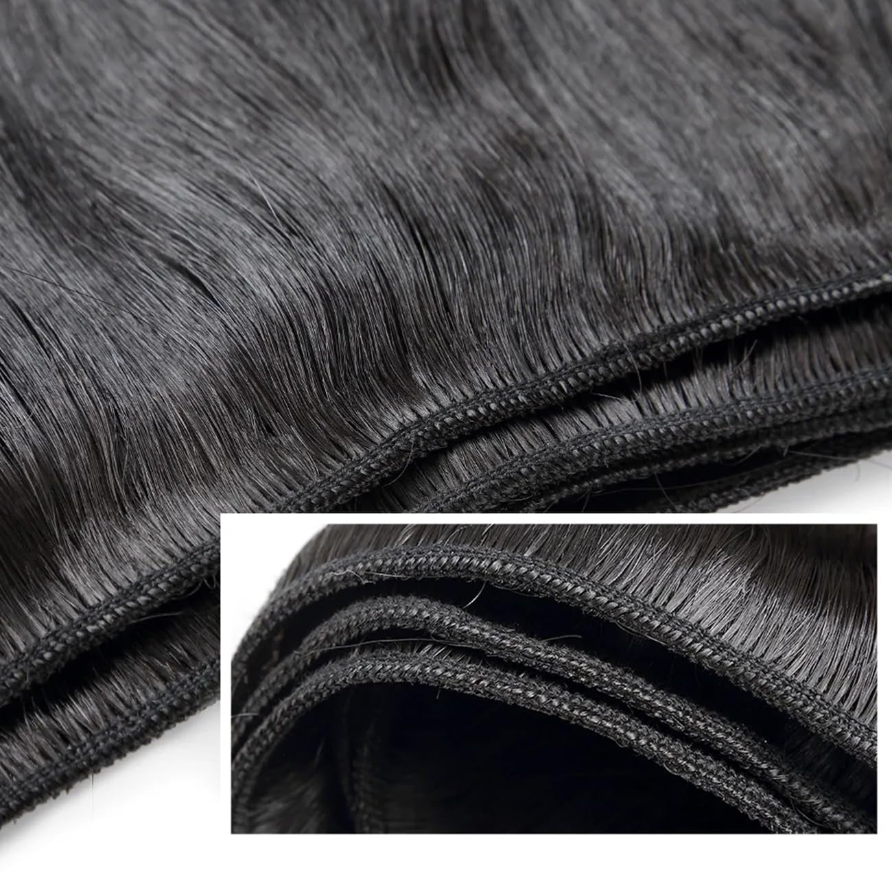 Straight 4 Bundles Human Hair 20 22 24 26 Inch 100% Unpro Cessed Brazilian Virgin Human Hair Bundles Double Weft Weave Bundles Straight Hair 70G/Bundle Hair Natural Color