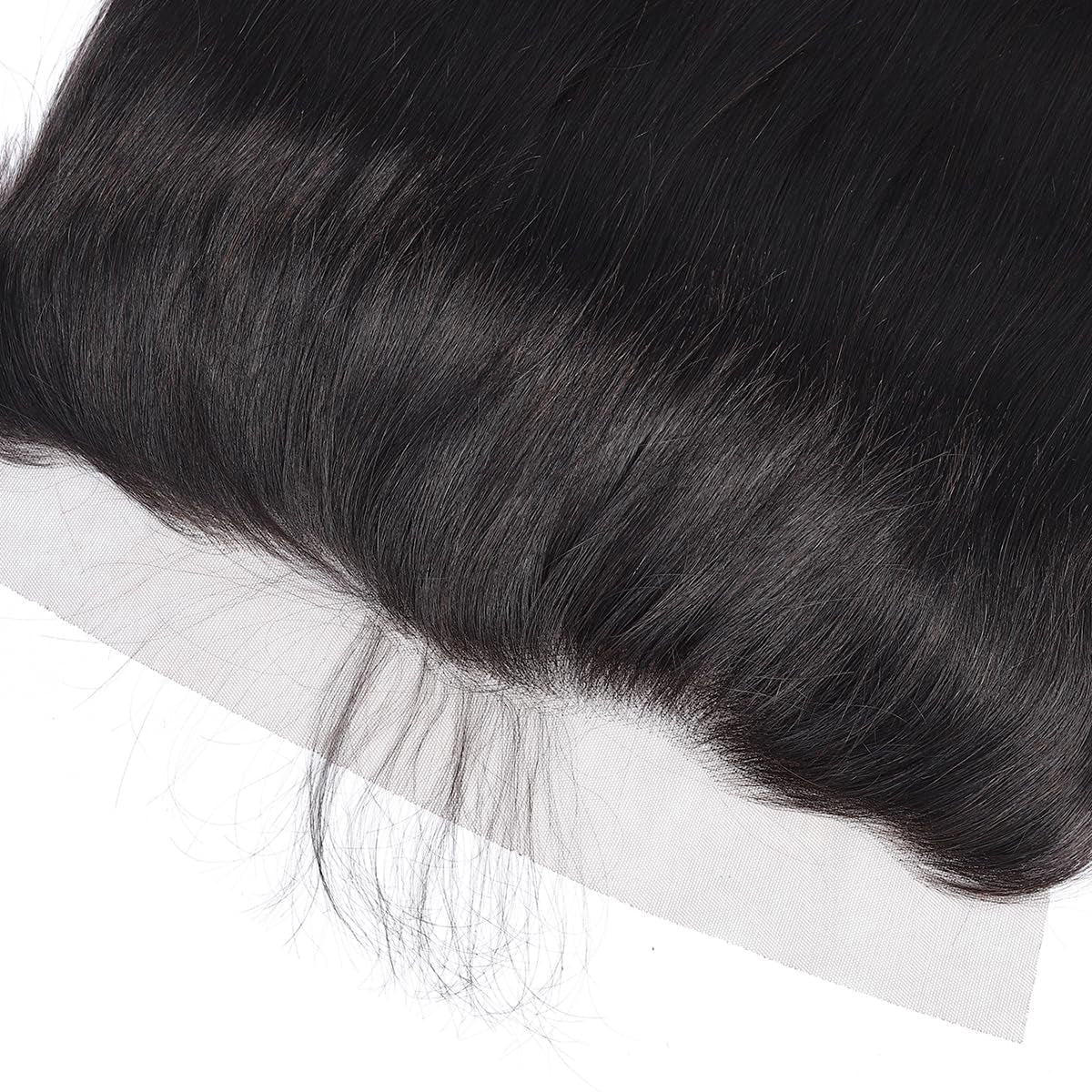 Straight HD Lace Frontal 13X4 Human Hair 18 Inch Free Part Hand Tied 150% Density Ear to Ear Pre Plucked with Baby Hair Natural Color