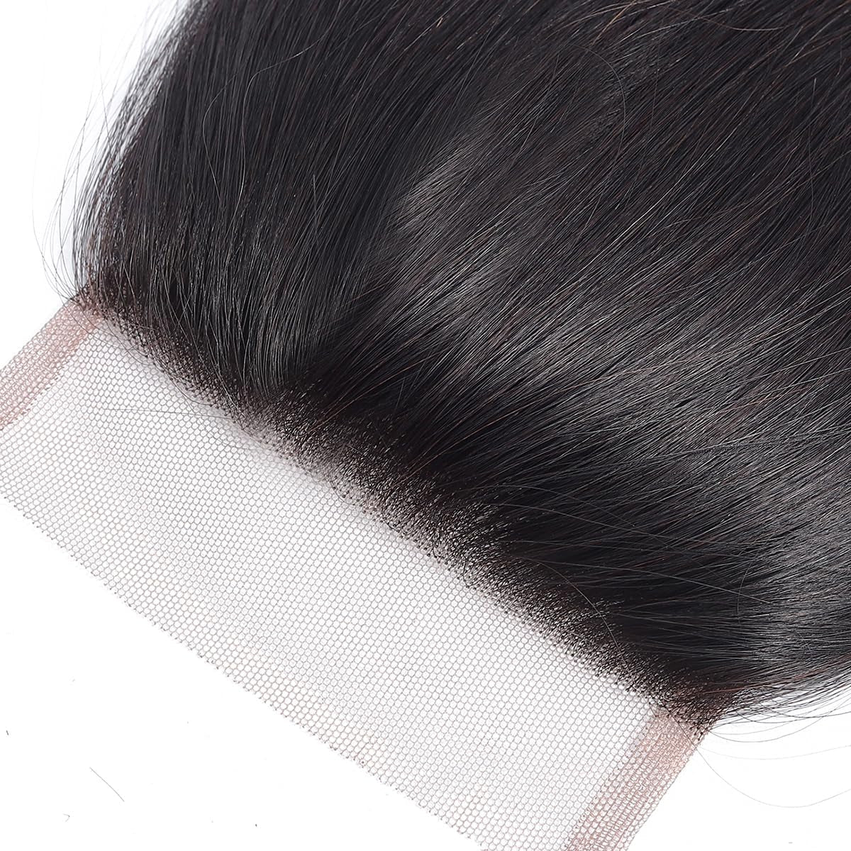 Straight Lace Closure Human Hair 4X4 HD Lace Closure 10 Inch Brazilian Virgin Human Hair Transparent Swiss Lace Free Part Pre Plucked with Baby Hair Natural Black