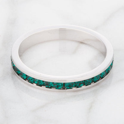 Stylish Birthstone Stackables Swarovski Crystal Eternity Bands