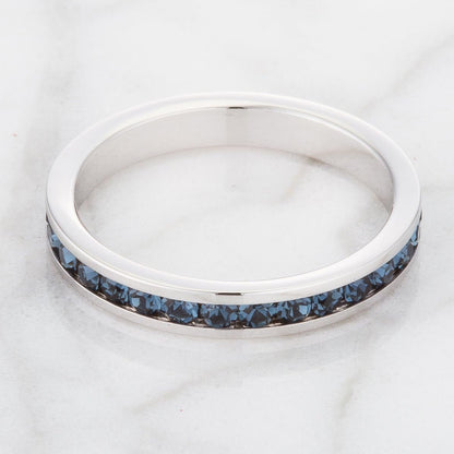 Stylish Birthstone Stackables Swarovski Crystal Eternity Bands