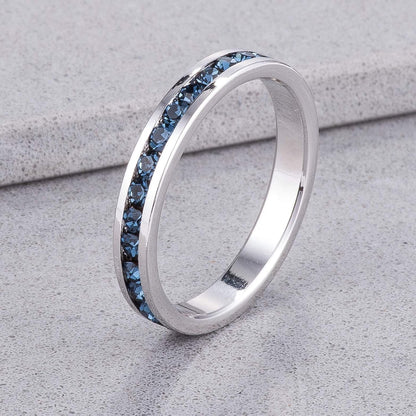 Stylish Birthstone Stackables Swarovski Crystal Eternity Bands - WORLD TIME VISITS