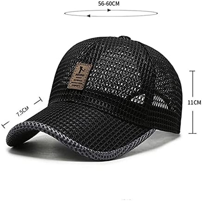 Summer Mesh Baseball Cap for Men Women Trucker Mesh Hat Baseball Hats Outdoor Sports Running Hat - WORLD TIME VISITS