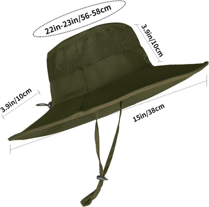 Sun Hats for Men Women Fishing Hat UPF 50+ Breathable Wide Brim Summer UV Protection Hat