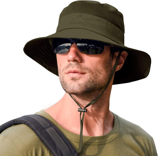 Sun Hats for Men Women Fishing Hat UPF 50+ Breathable Wide Brim Summer UV Protection Hat - WORLD TIME VISITS