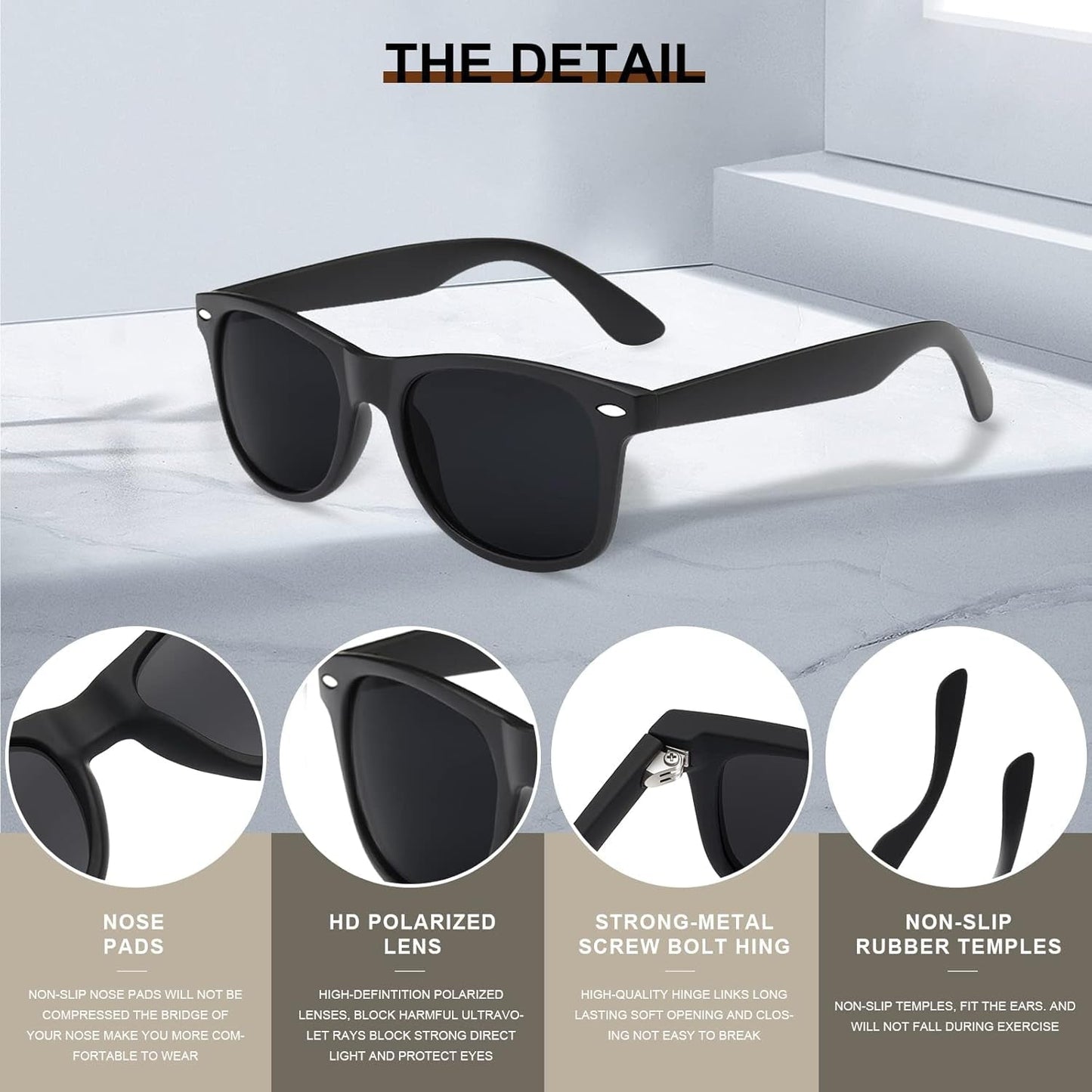 Sunglasses Men Polarized Sunglasses for Womens Trendy Retro Mirror Lens for Driving Fishing UV400 Protection
