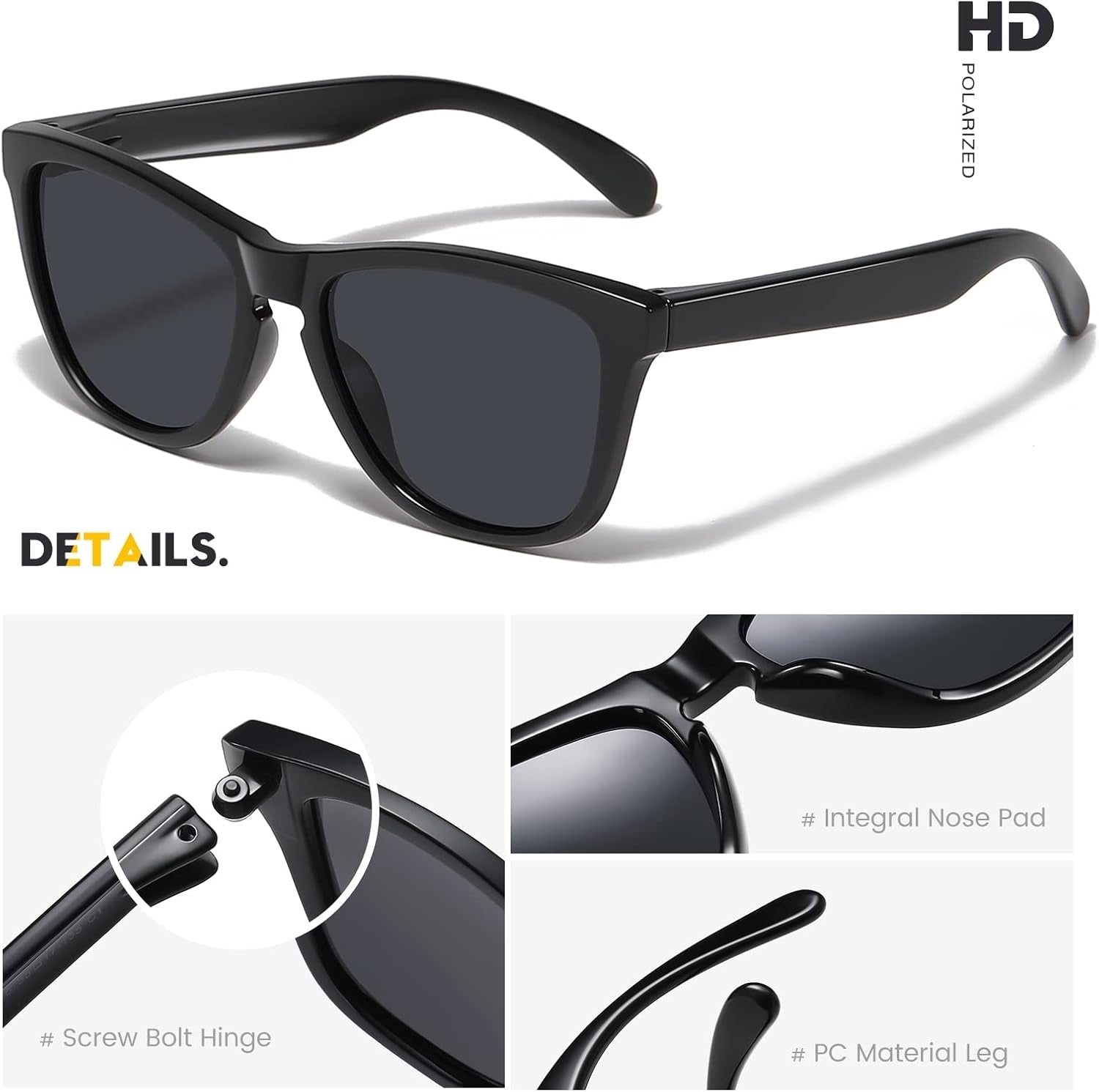 Sunglasses Womens Polarized Sunglasses for Mens Womens Retro Mirror Lens for Driving Fishing UV400 Protection - WORLD TIME VISITS