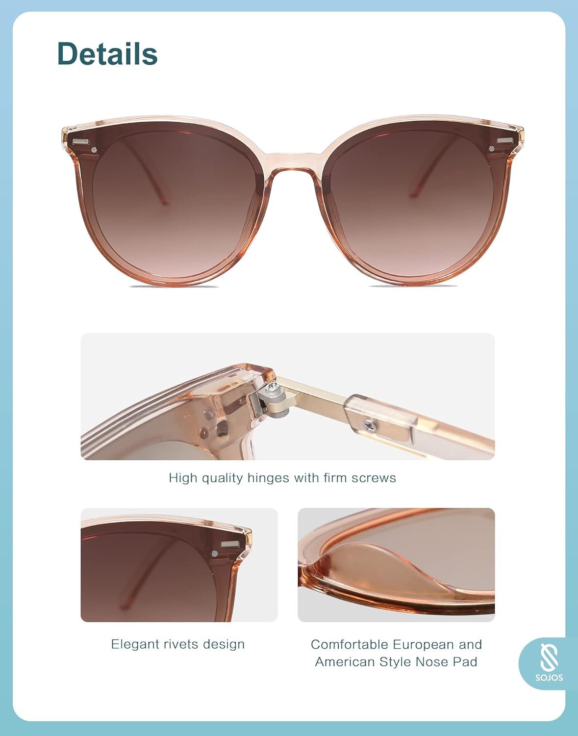 Sunglasses Womens Trendy 2025 Classic round Retro Vintage Shades Large Frame Sunnies SJ2067