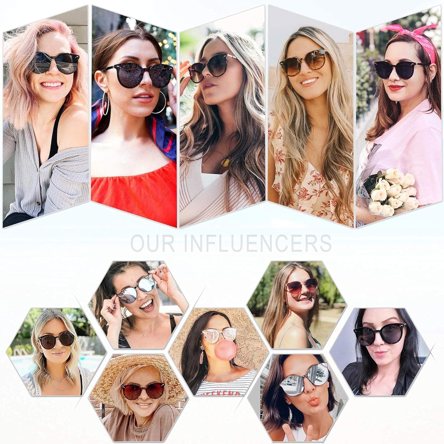Sunglasses Womens Trendy 2025 Classic round Retro Vintage Shades Large Frame Sunnies SJ2067 - WORLD TIME VISITS