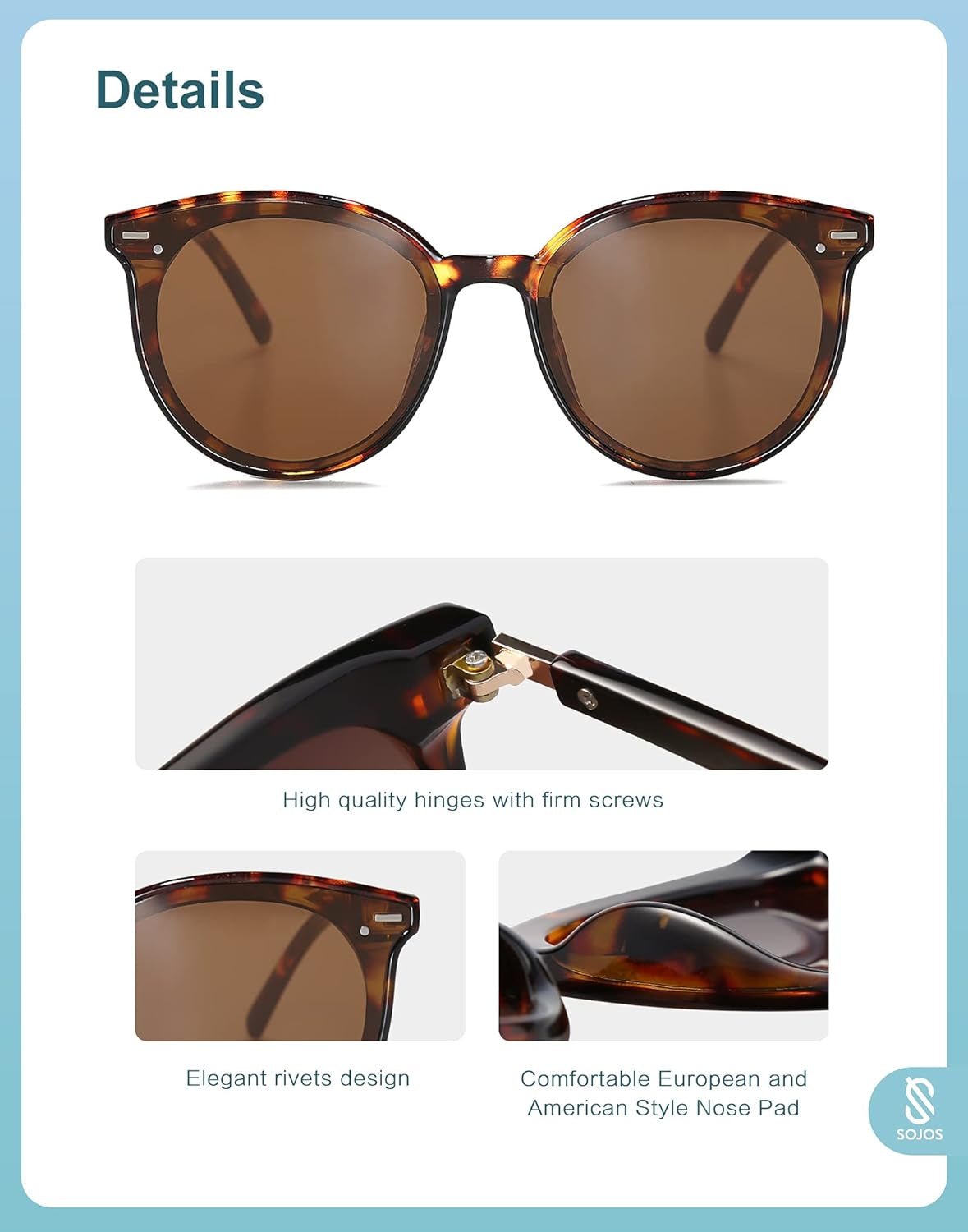 Sunglasses Womens Trendy 2025 Classic round Retro Vintage Shades Large Frame Sunnies SJ2067