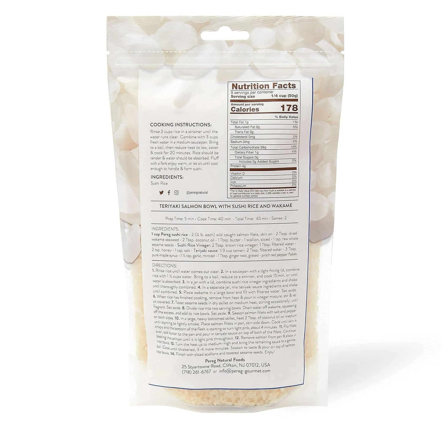 Sushi Rice (16 Oz) - White Sticky Short Grain - Vegan, Non - Gmo, Made in USA - Sushi, Rice Ball, and Everyday Japanese Dishes - Resealable Packaging - WORLD TIME VISITS