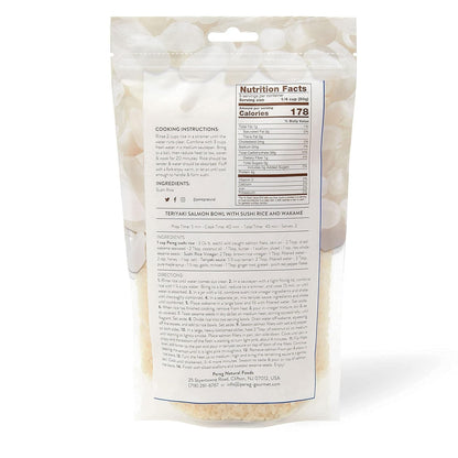 Sushi Rice (16 Oz) - White Sticky Short Grain - Vegan, Non - Gmo, Made in USA - Sushi, Rice Ball, and Everyday Japanese Dishes - Resealable Packaging - WORLD TIME VISITS
