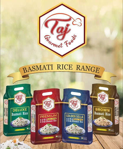 TAJ Premium 1121 Basmati Rice, Extra Long Grain Basmati Rice from India | 10Lbs