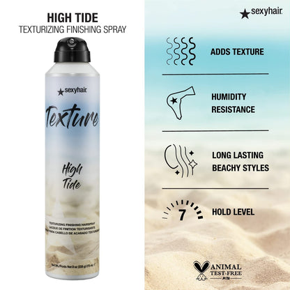 Texture High Tide Texturizing Finishing Hairspray, 8 Oz | Maintains Natural Shine | up to 24 Hour Humidity Resistance | All Hair Types