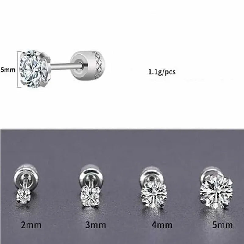 Titanium Steel Earrings for Men Stainless Steel Earrings for Women Men Earrings Diamond Earrings