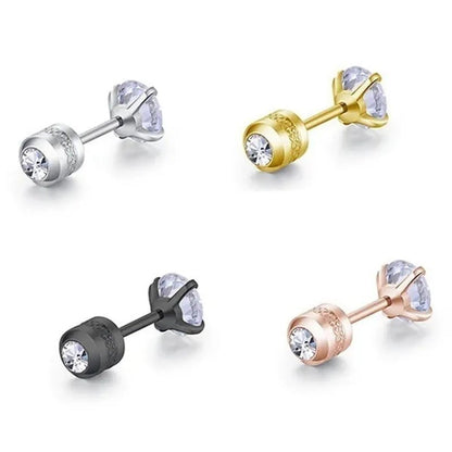 Titanium Steel Earrings for Men Stainless Steel Earrings for Women Men Earrings Diamond Earrings - WORLD TIME VISITS