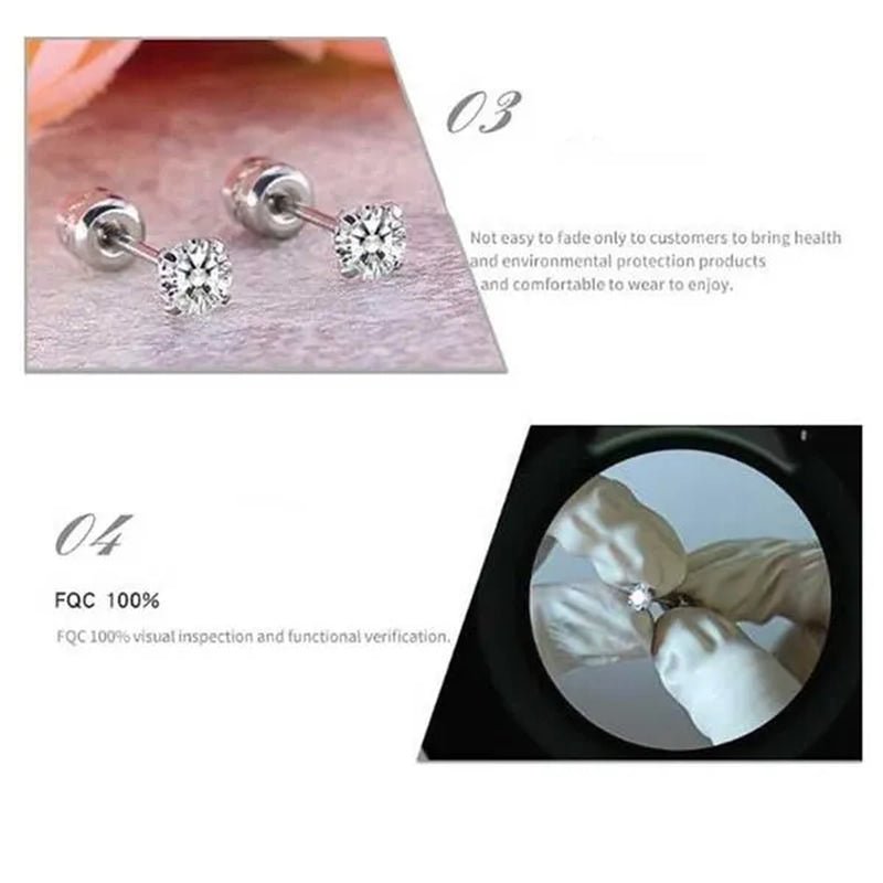 Titanium Steel Earrings for Men Stainless Steel Earrings for Women Men Earrings Diamond Earrings