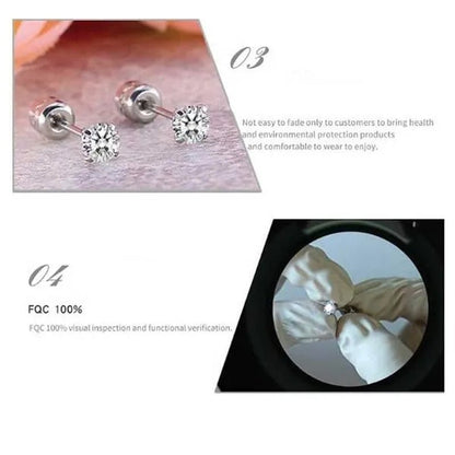 Titanium Steel Earrings for Men Stainless Steel Earrings for Women Men Earrings Diamond Earrings