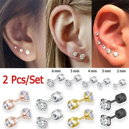 Titanium Steel Earrings for Men Stainless Steel Earrings for Women Men Earrings Diamond Earrings