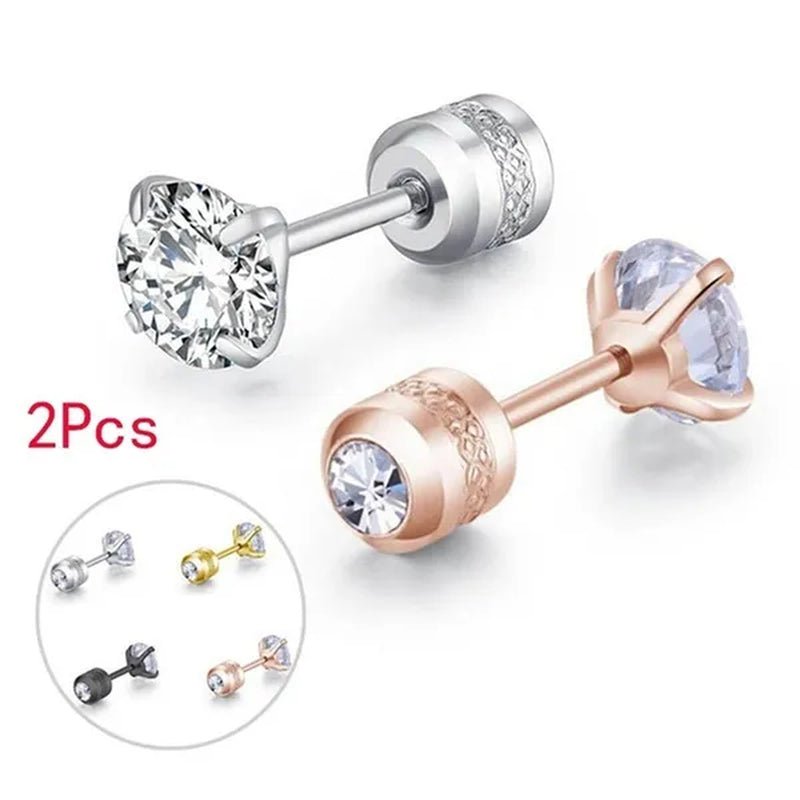 Titanium Steel Earrings for Men Stainless Steel Earrings for Women Men Earrings Diamond Earrings - WORLD TIME VISITS