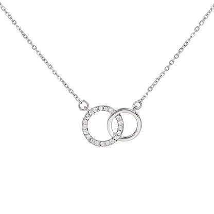 To My Beautiful Aunt 925 Sterling Silver Cubic Zirconia Perfect Pair Necklace Message Card Gifts Aunt Necklace Gift