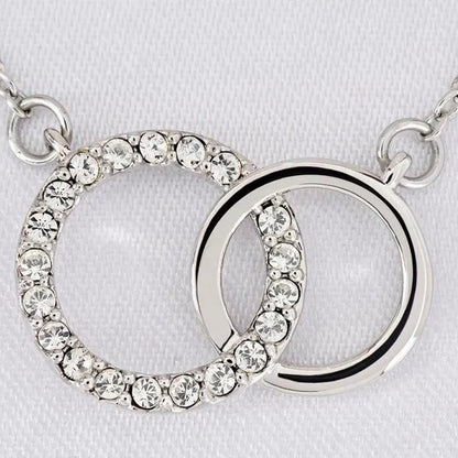 To My Beautiful Aunt 925 Sterling Silver Cubic Zirconia Perfect Pair Necklace Message Card Gifts Aunt Necklace Gift