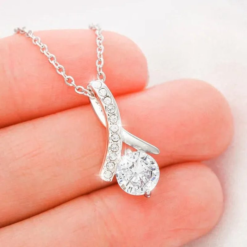 To My Mom Necklace S925 Sterling Silver Alluring Diamond Necklace -Mother's Day Necklace Gift Best Mom Ever