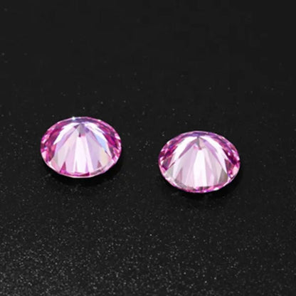Top Pink morsonite naked diamond gem vvs1 excellent round cut cream ring finger with gra certificate