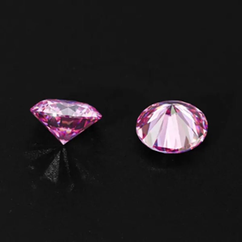 Top Pink morsonite naked diamond gem vvs1 excellent round cut cream ring finger with gra certificate
