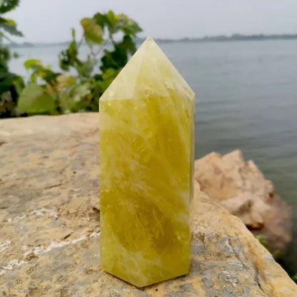 Top Quality Natural Large Size Clear Citrine Tower Points Smoky Citrine Quartz Crystal Healing Wand for Decoration