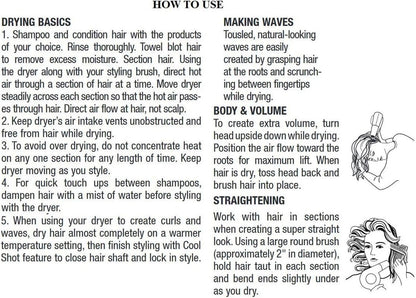 Travel Hair Dryer with Dual Voltage, 1875W Compact Hair Dryer with Folding Handle, Travel Blow Dryer