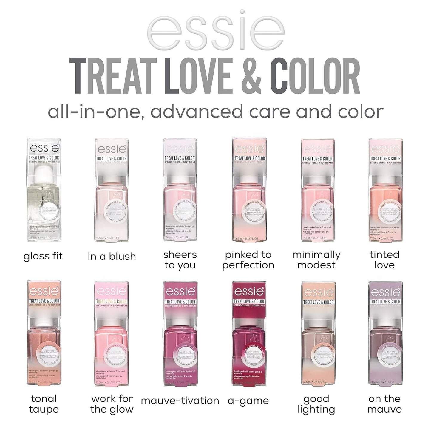Treat Love & Color Nail Polish for Normal to Dry/Brittle Nails, Steel the Lead, 0.46 Fl. Oz.