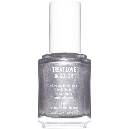 Treat Love & Color Nail Polish for Normal to Dry/Brittle Nails, Steel the Lead, 0.46 Fl. Oz.