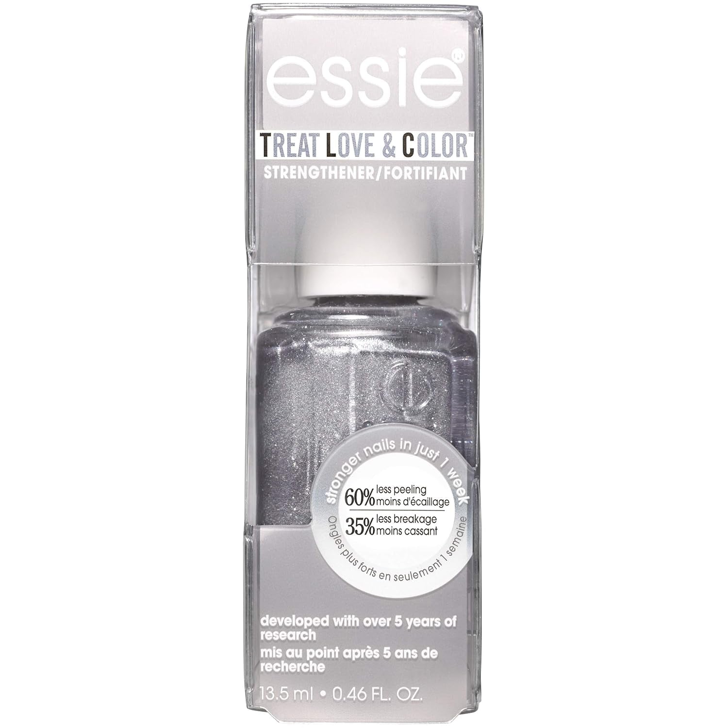 Treat Love & Color Nail Polish for Normal to Dry/Brittle Nails, Steel the Lead, 0.46 Fl. Oz. - WORLD TIME VISITS