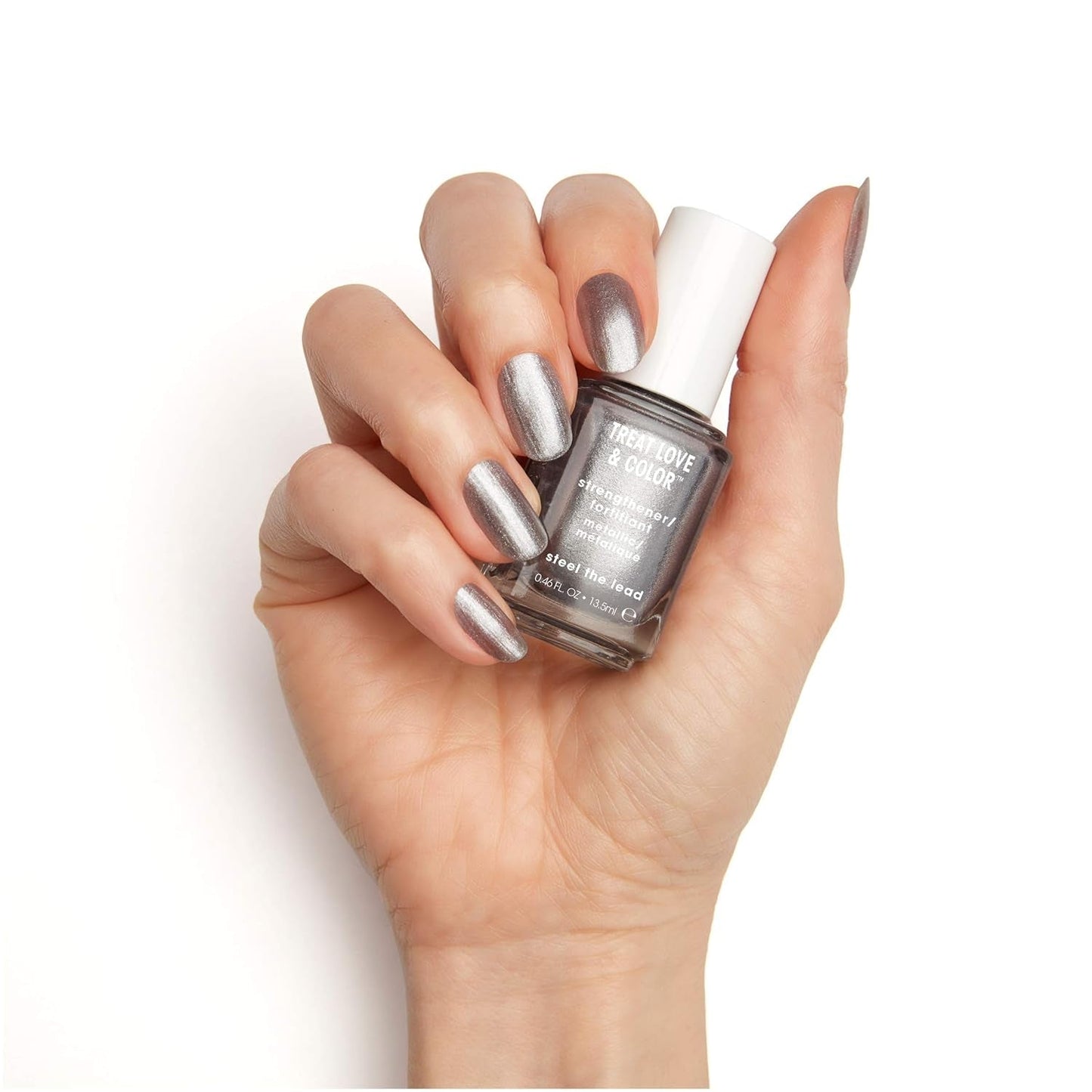 Treat Love & Color Nail Polish for Normal to Dry/Brittle Nails, Steel the Lead, 0.46 Fl. Oz.