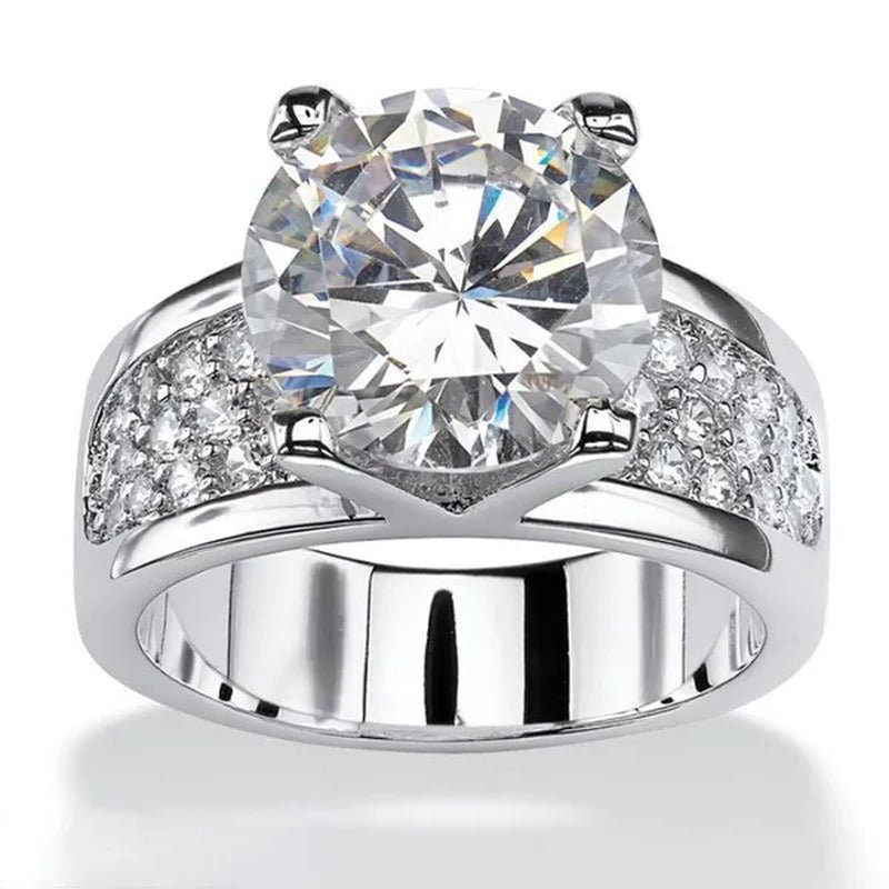 Trendy 4 Prong Setting 2 Ct Diamond Rings for Women Engagement Wedding Rings Proposal Gift - WORLD TIME VISITS
