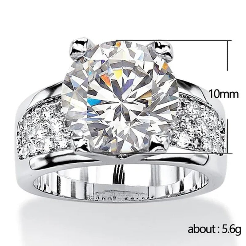Trendy 4 Prong Setting 2 Ct Diamond Rings for Women Engagement Wedding Rings Proposal Gift