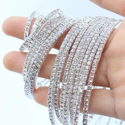 Trendy Big Circle Gold Silver Hoop Earrings Women'S Fashion Rhinestone Diamond round Earrings Party Jewelry