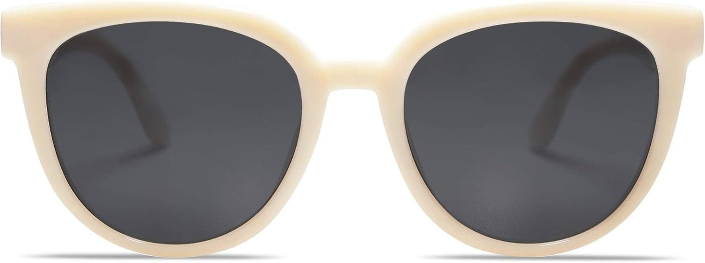 Trendy Cat Eye round Polarized Sunglasses for Women Fashion UV Protection Sunnies Sunglasses SJ2175 - WORLD TIME VISITS
