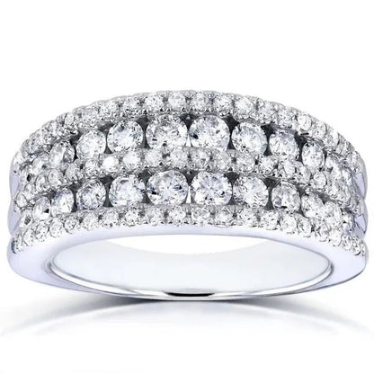 Trendy Micro Pave Diamond Rings for Women Bridal Wedding Ring Jewelry - WORLD TIME VISITS